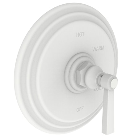 Newport Brass Pressure Shower Trim Plate W/ Handle. Less Showerhead, Arm, Wht 4-914BP-52